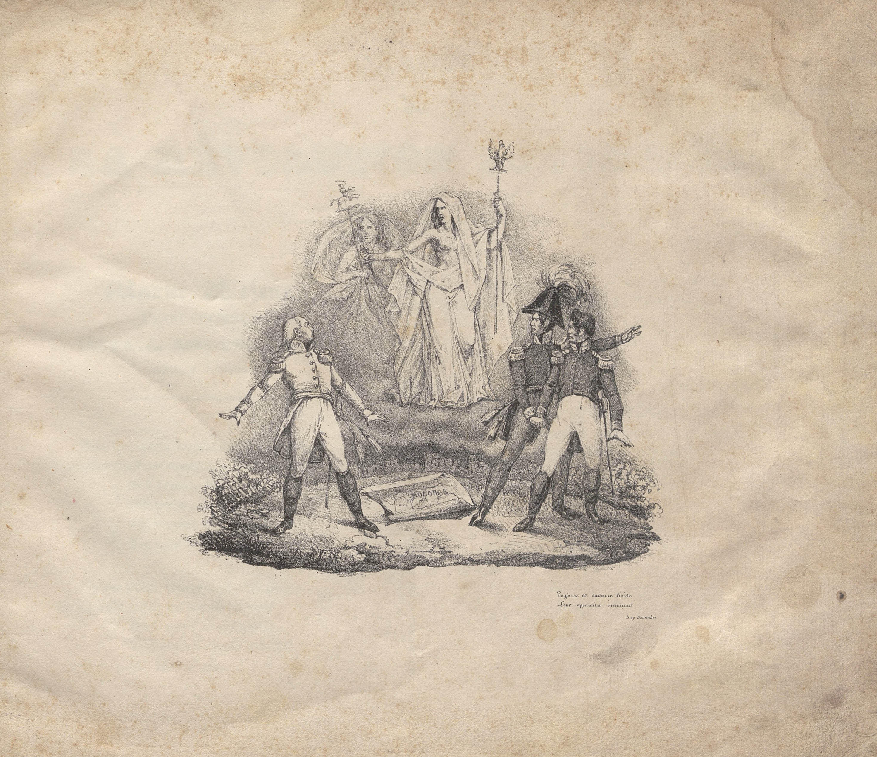 Ilustracja 2. Wojciech (Albert) Sowiński, <i>Chants de la révolution polonaise</i>, Louis Lemaître, Paryż ok. 1833, s. 3, Biblioteka cyfrowa Polona, BJ Muz. 7710 II
